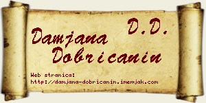 Damjana Dobričanin vizit kartica